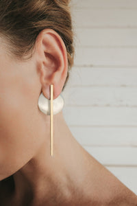 THEO earrings N°1 - two tone