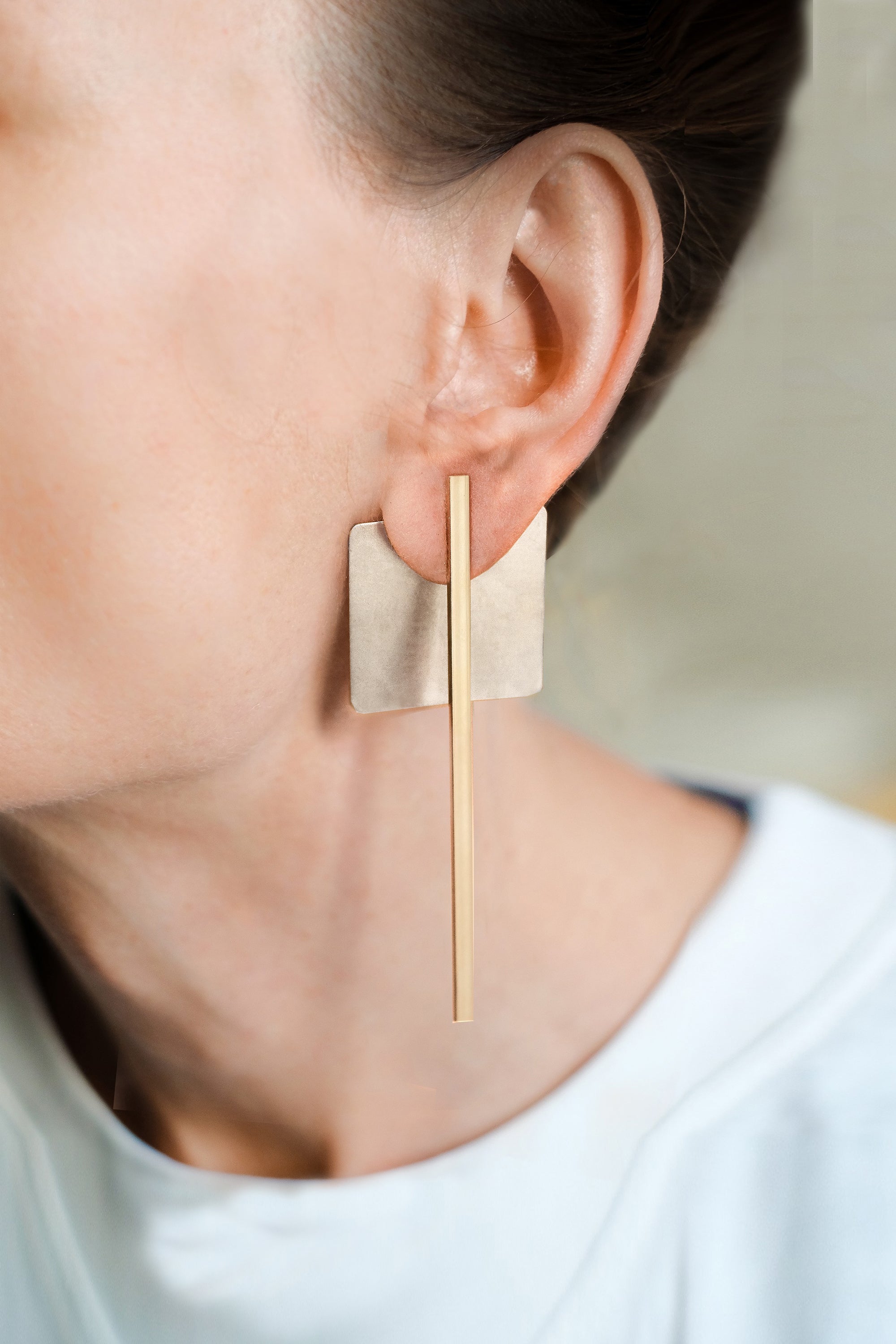THEO earrings N°2 - two tone