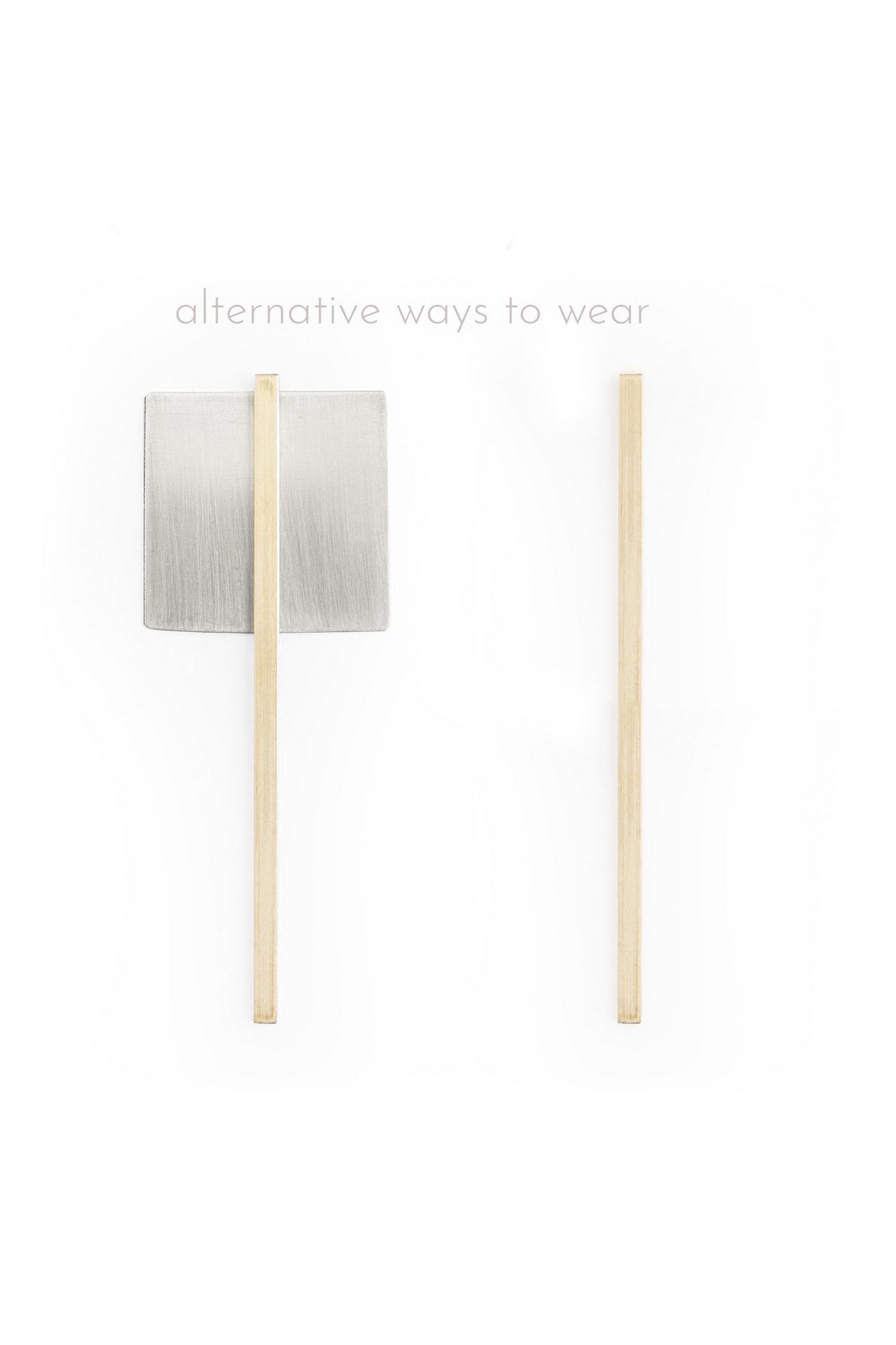 THEO earrings N°2 - two tone