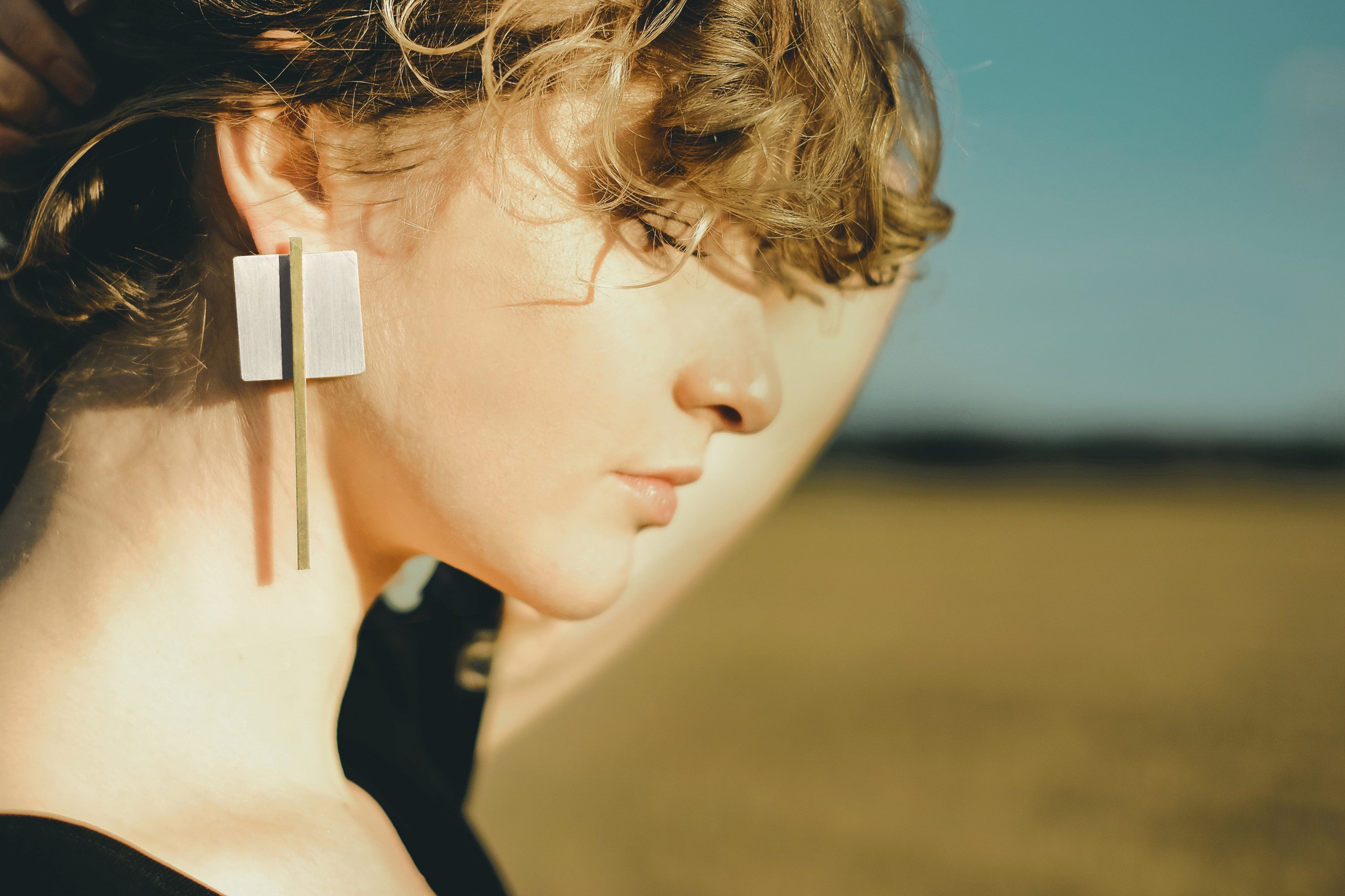 THEO earrings N°2 - two tone