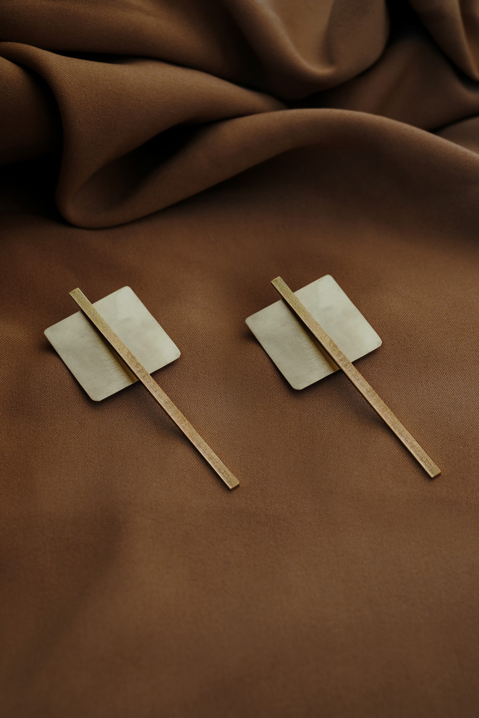 THEO earrings N°2 - two tone