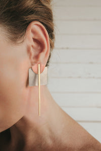THEO earrings N°2 - two tone