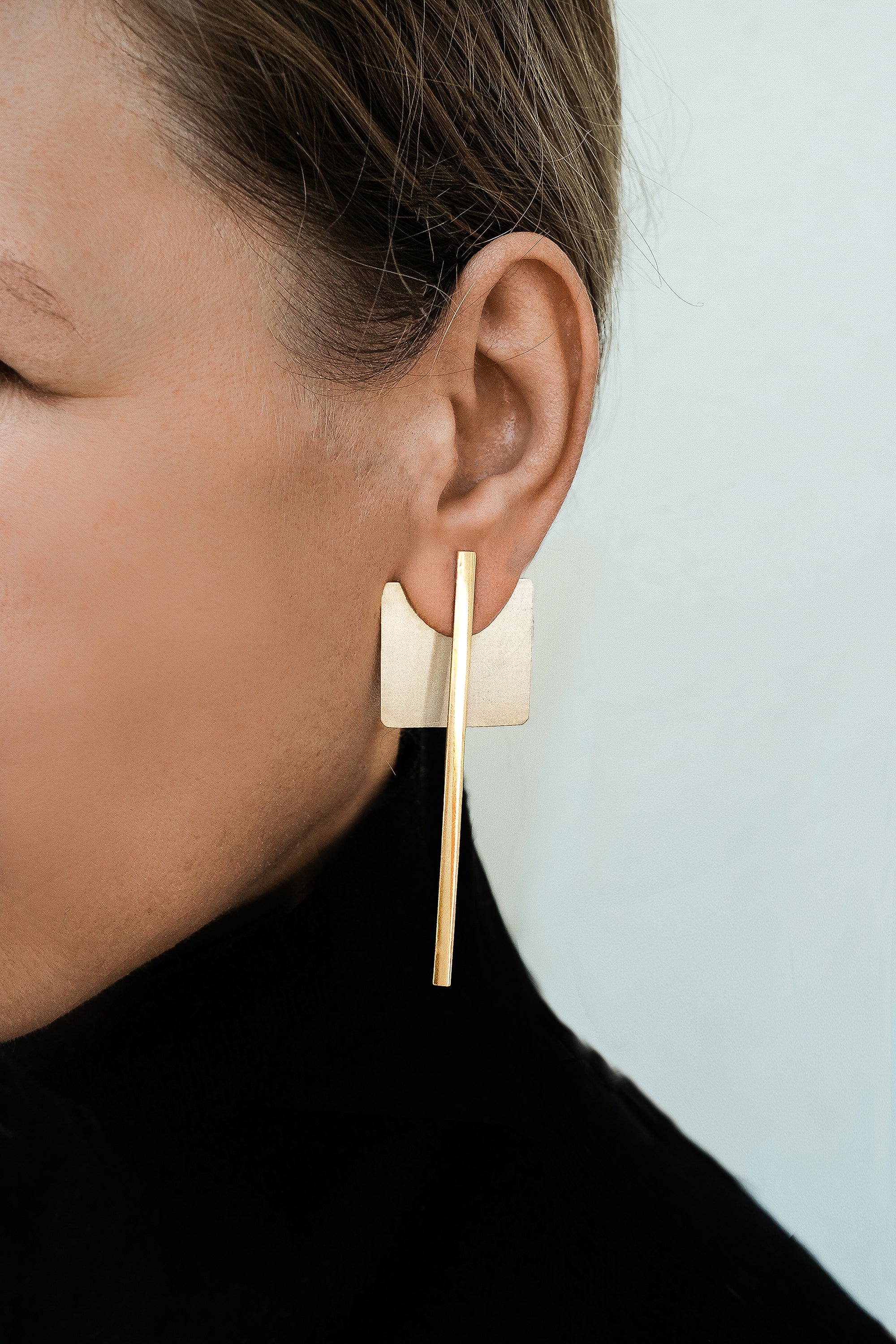 THEO earrings N°2 - two tone