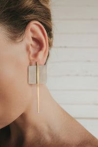 THEO earrings N°2 - two tone