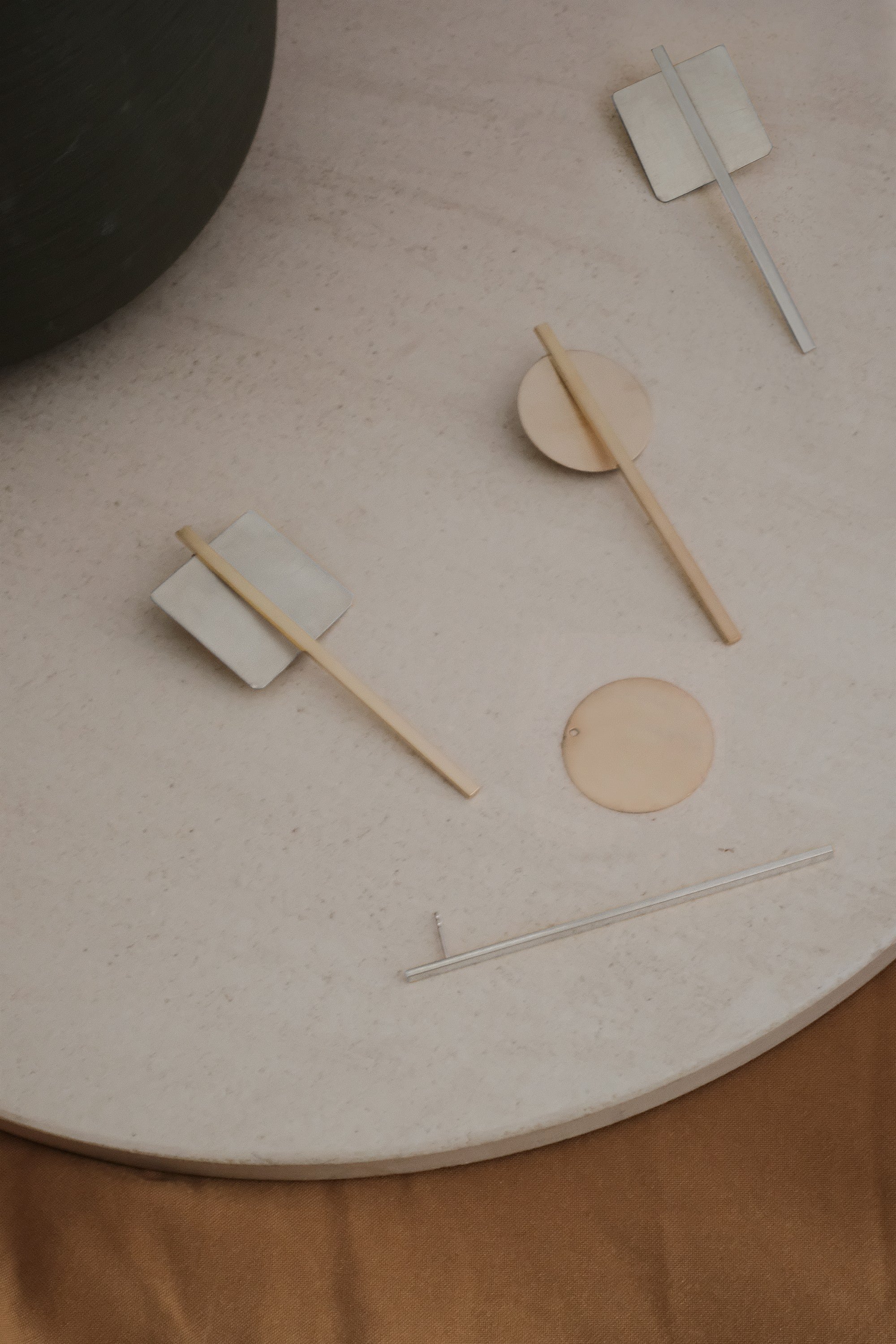 THEO earrings N°1 - two tone