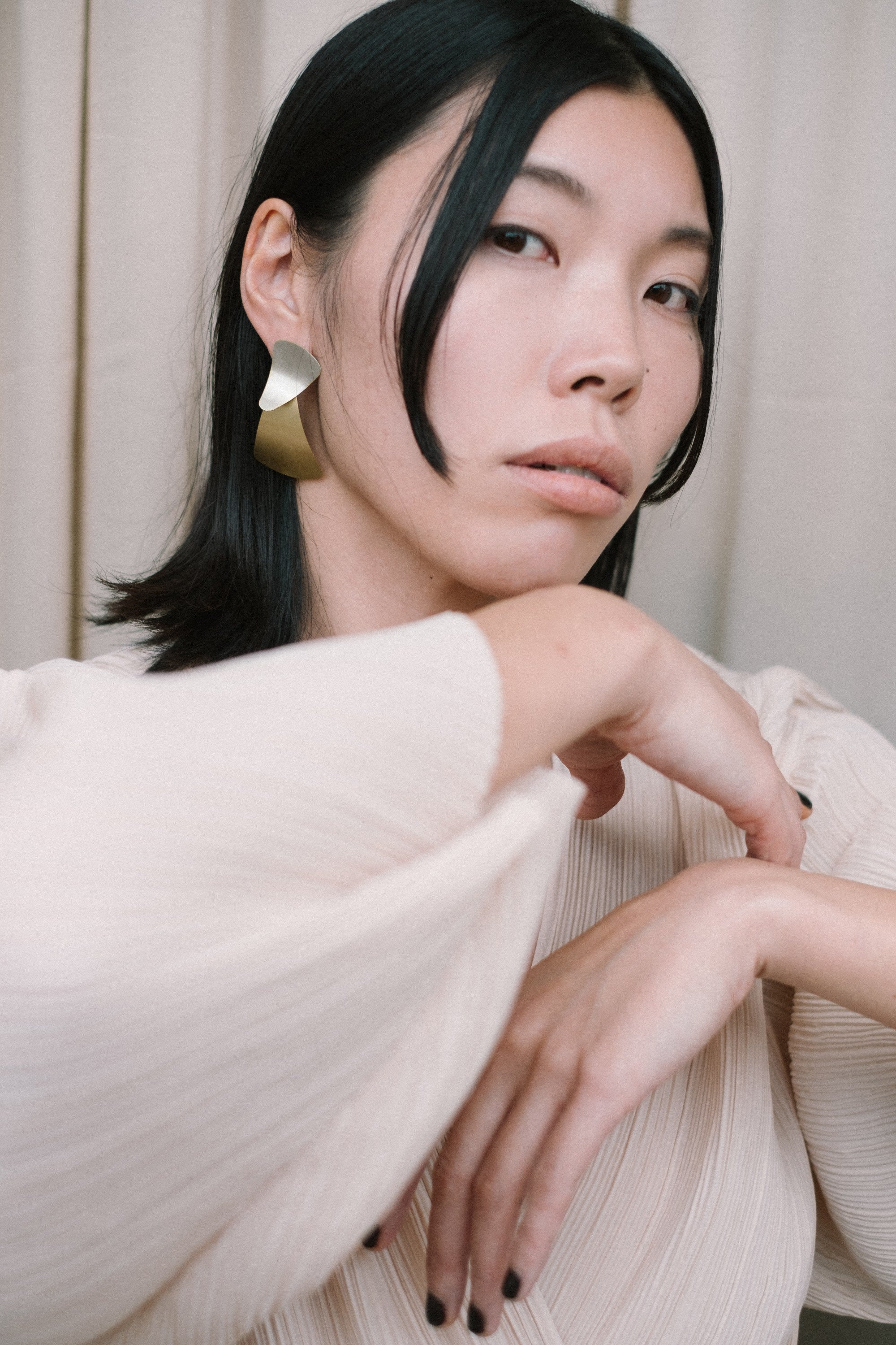 MISTA earrings N°2 - two tone